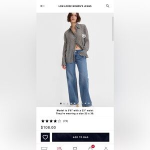 Levi’s Low Loose Jeans Size 25